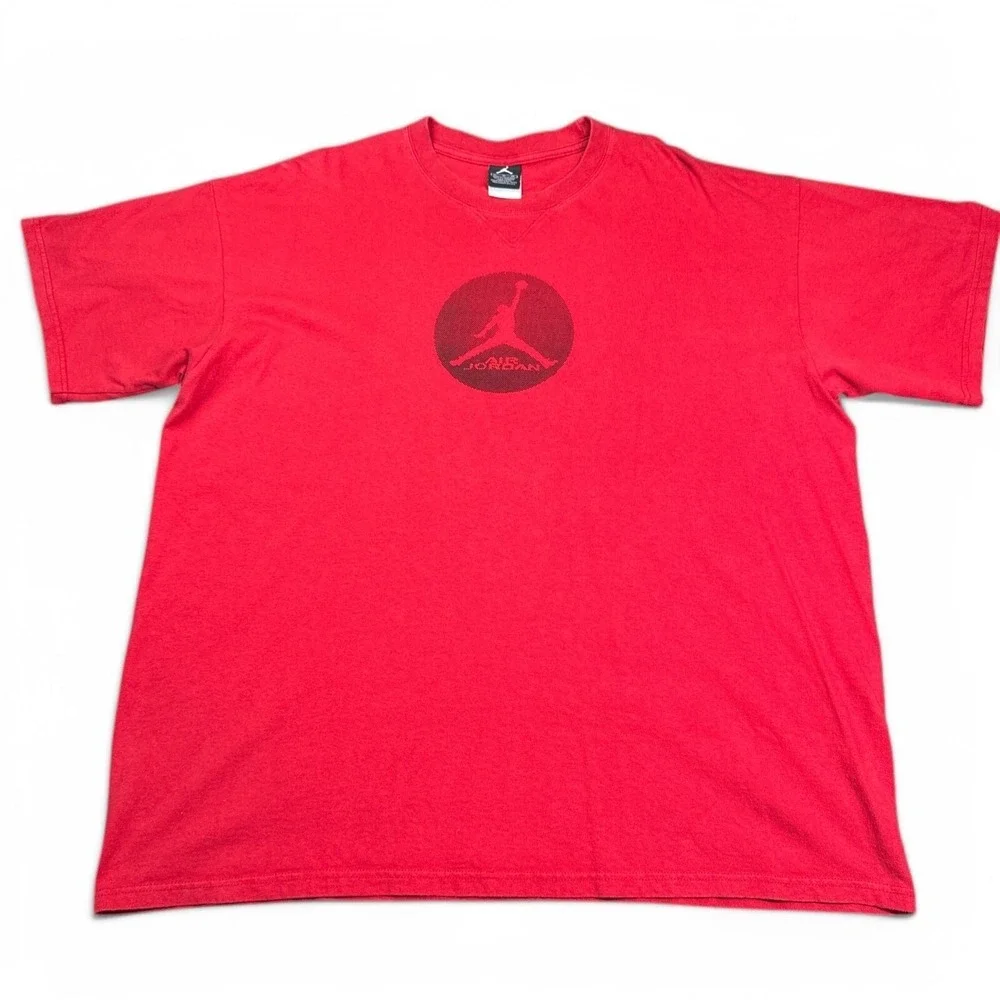 Vintage Y2K Nike Air Jordan Tee Shirt Adult Size XL Red Jumpman Big Logo‎